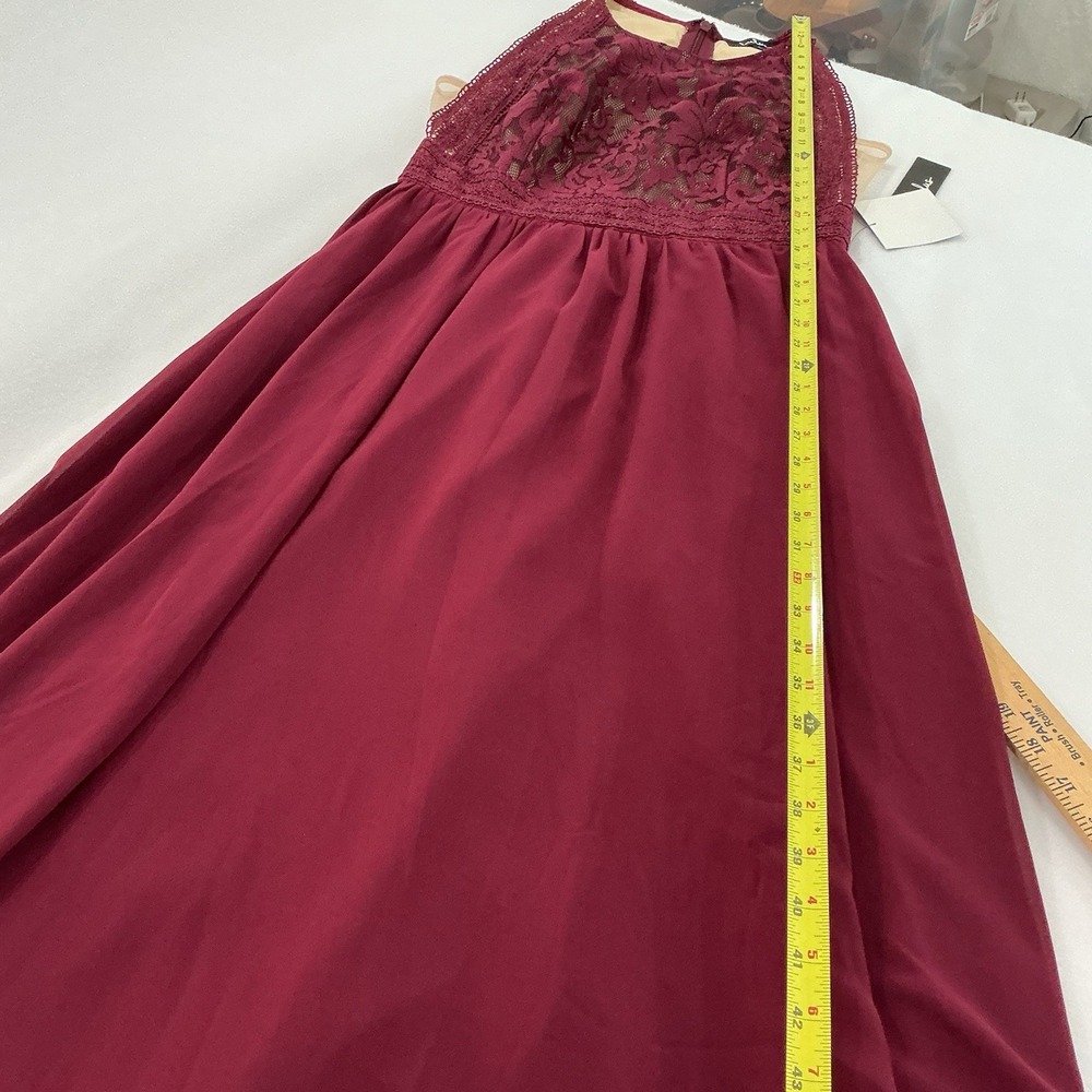Lulus Forever Always Burgundy Lace Maxi Formal Wedding Dress Size L NEW W/‎ TAGS - Picture 15 of 15